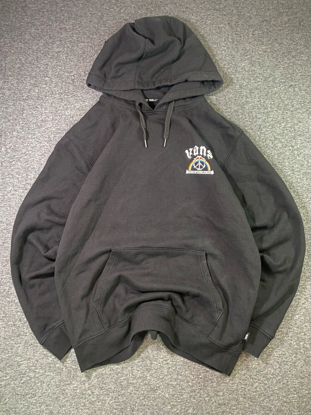 Vans Off The Wall Opposites Unite Graphic Hoodie Medium Skull Rainbow Skater